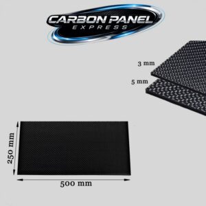5mm x 250mm x 500mm, Twill, Matte