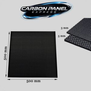 3mm x 500mm x 500mm, Twill, Matte